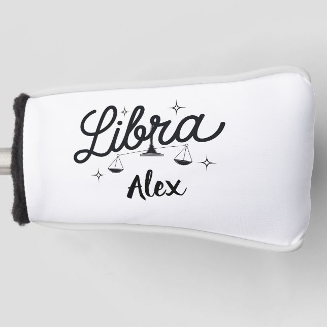 Personalized Libra Zodiac Sign Art  Golf Head Cover (Front)
