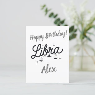 Personalized Libra Zodiac Sign Art  Postcard