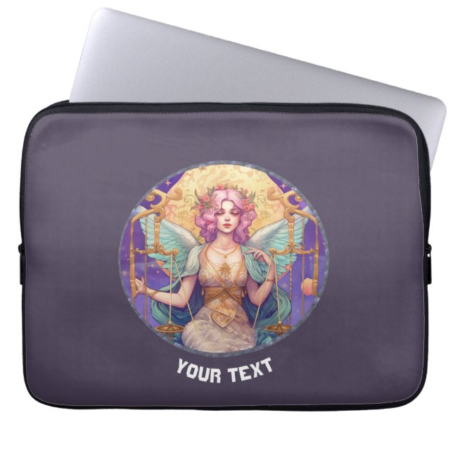 PERSONALIZED LIBRA ZODIAC SIGN  LAPTOP SLEEVE (Front)