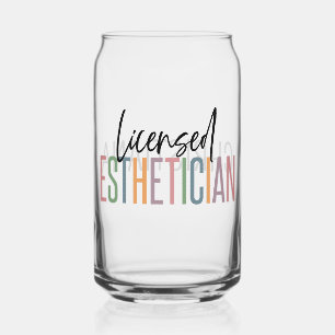 Personalized Licensed Aesthetician Cosmetologist Can Glass