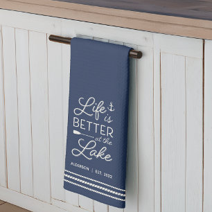 Personalized Life Is Better at the Lake Kitchen Towel