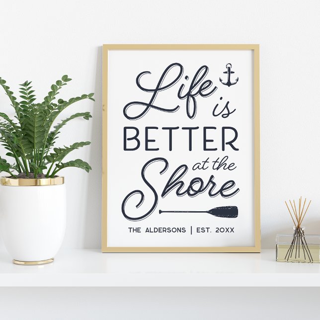 Personalized Life Is Better At The Shore Print (Creator Uploaded)
