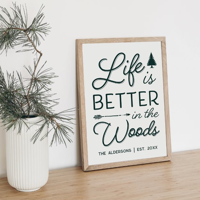 Personalized Life Is Better In The Woods Print (Creator Uploaded)