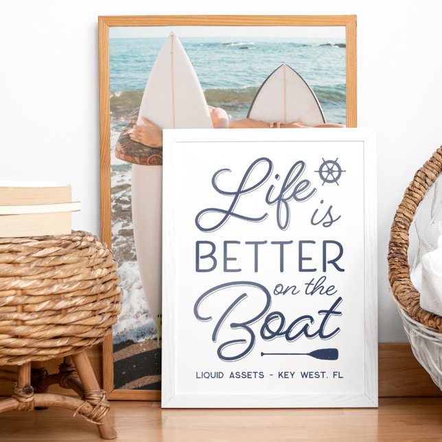 Personalized Life Is Better On The Boat Print (Creator Uploaded)