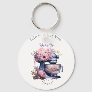 Personalized Life is What You Bake It Keychain