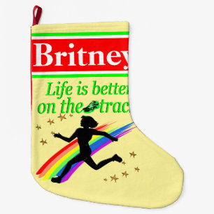 PERSONALIZED LIFE ON THE TRACK CHRISTMAS STOCKING