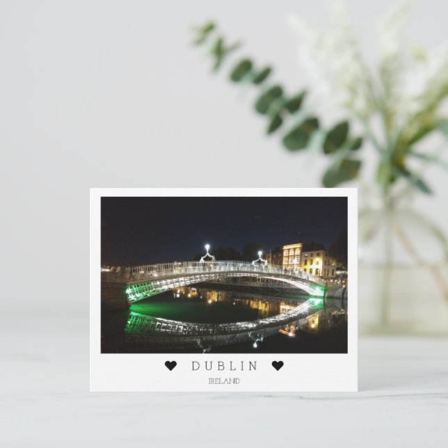 Personalized, Liffey river in Dublin, Ireland Postcard (Standing Front)