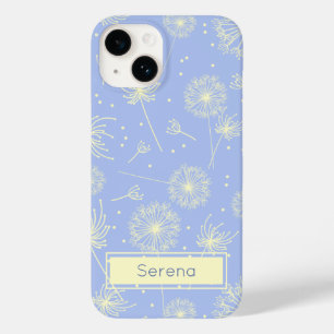 Personalized Light Blue Floral Dandelion Pattern Case-Mate iPhone 14 Case