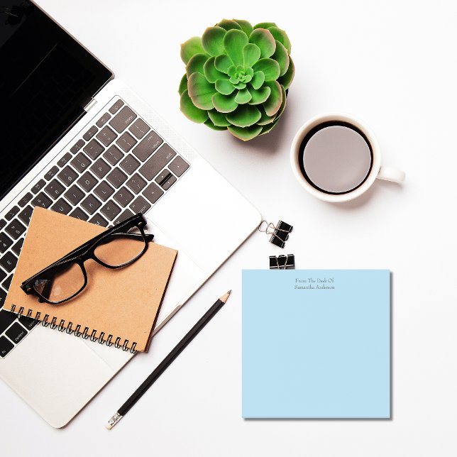 Personalized Light Blue Post it Note pads (Personalized Light Blue Post-it-notes.  3x3 inches.)