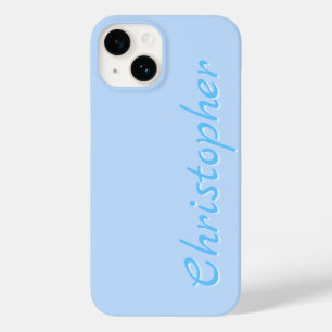 Personalized light blue Radial Texture Case-Mate iPhone 14 Case