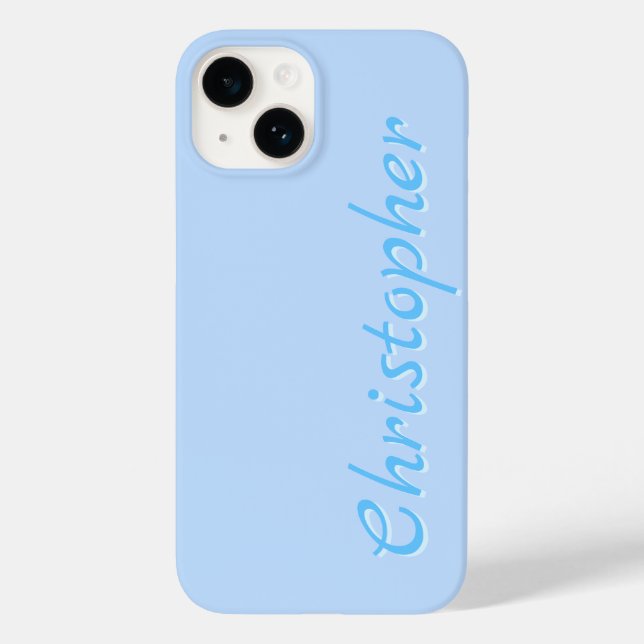 Personalized light blue Radial Texture Case-Mate iPhone Case (Back)