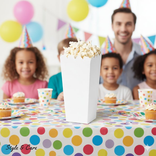 Personalized Light Gray Party Popcorn Favor Box (Personalized Light Gray Party Popcorn Favor Boxes)