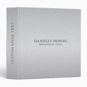 Personalized light grey background binder