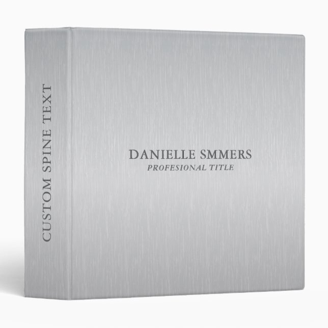 Personalized light grey background  binder (Front/Spine)
