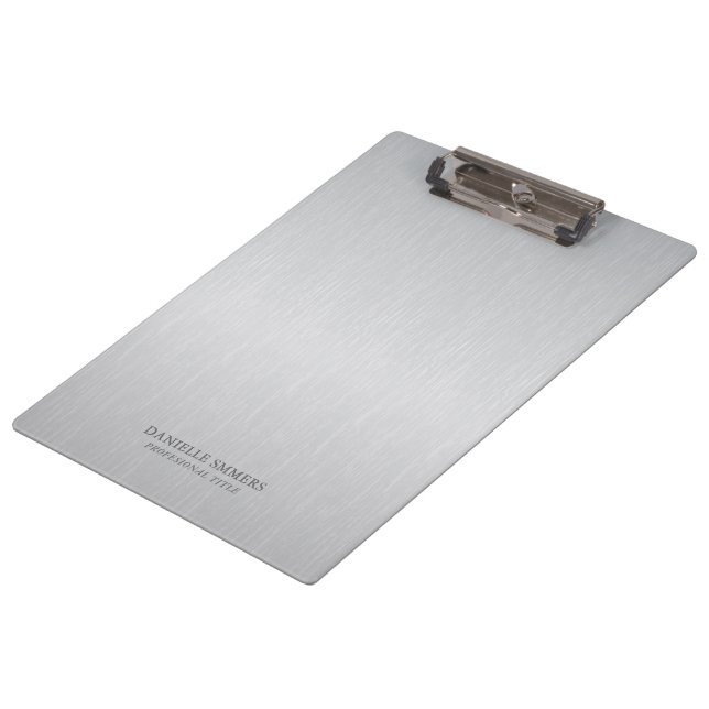 Personalized light grey background  clipboard (Angled)
