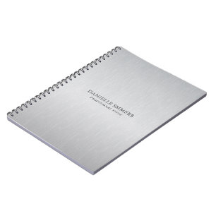 Personalized light grey background notebook
