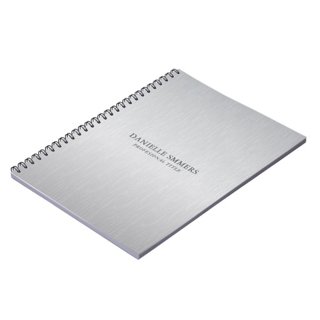 Personalized light grey background  notebook (Left Side)