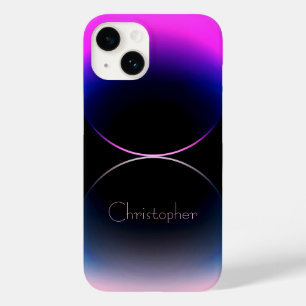 Personalized light pink Radial Texture iphone 15 Case-Mate iPhone 14 Case