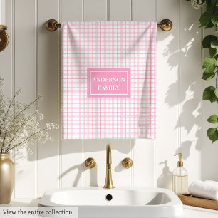 Personalized Light Pink Towels Modern Aesthetic Se