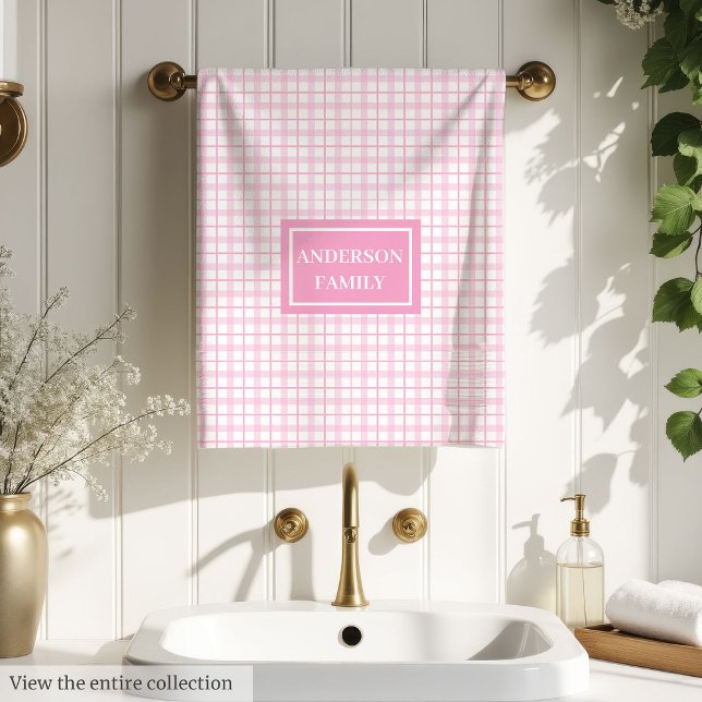 Personalized Light Pink Towels Modern Aesthetic Se (Personalized Light Pink Towels Modern Aesthetic Set)