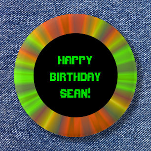 Personalized Light Show Fractal Art Birthday 2 Inch Round Button