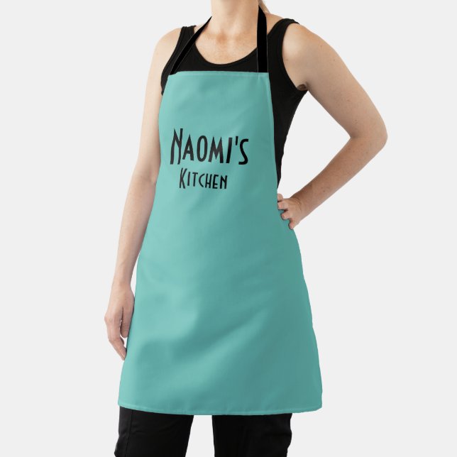 Personalized Light Teal Apron (Insitu)