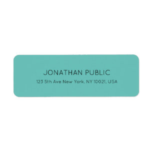 Personalized Light Teal Blue Green Return Address