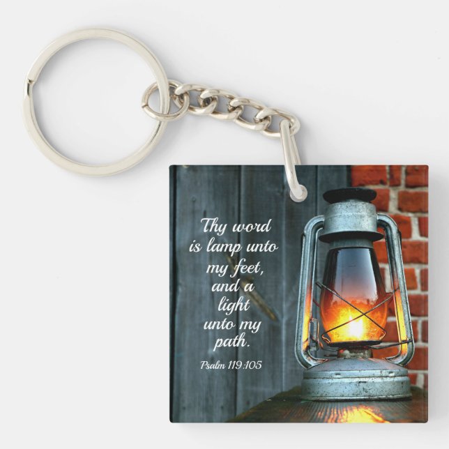 Personalized Lighted Lamp Keychain (Front)