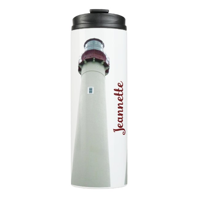 Personalized Lighthouse Thermal Tumbler (Front)