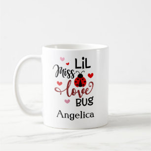 Personalized Lil Miss Love Bug Coffee Mug