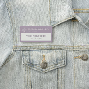 Personalized Lilac Lavender Large Rectangle Name Tag