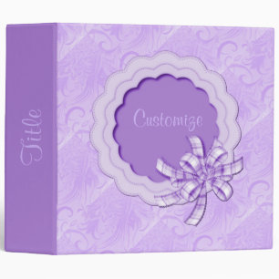 Personalized Lilac Scalloped Frame Keepsake Binder