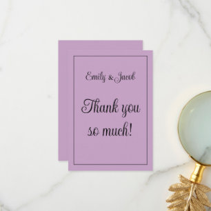 Personalized Lilac Thank You Card