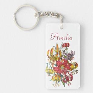Personalized Lilies Keychain
