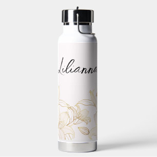 Personalized Lilies Water Bottle
