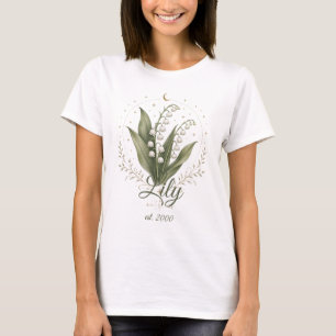 Personalized Lily of the Valley Birth Flower Name T-Shirt