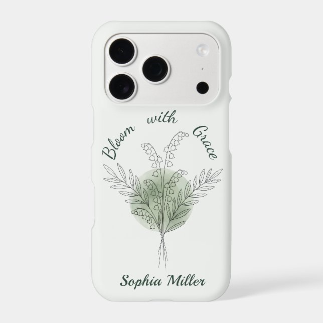 Personalized Lily of the Valley Custom Floral Name (Back)