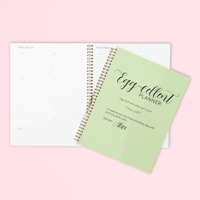 Personalized Lime Easter Bunny Planner  (Personalized Lime Easter Bunny Planner)