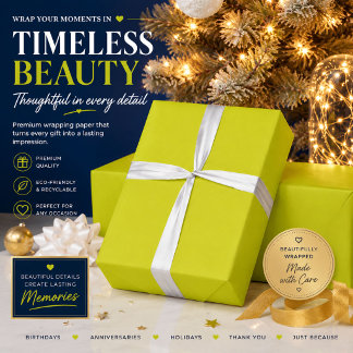 Personalized Lime Gift Wrapping Paper