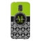 Personalized Lime Green Black Damask Case
