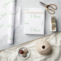 Personalized Lime Green Elegant Name