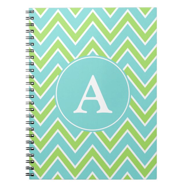 Personalized Lime Monogram Notebook Journal Gift (Front)