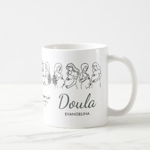 Personalized Line Art Midwife Doula Coffee Mug