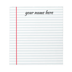 Personalized Lined Notepad