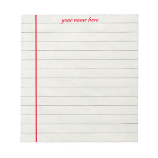 Personalized Lined Notepad