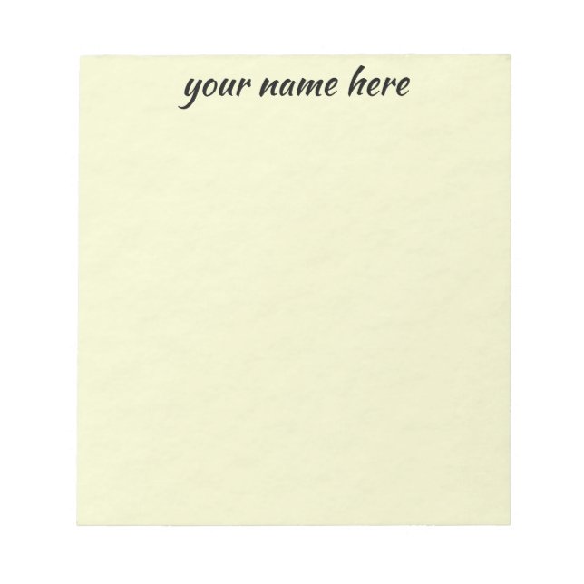Personalized Lined Notepad (Front)