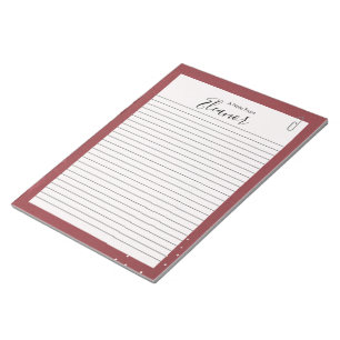 Personalized Lined   Notepad