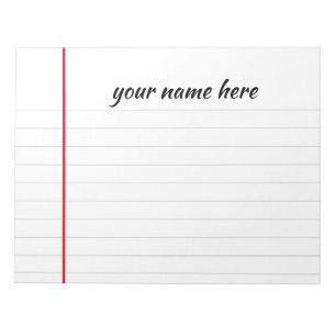 Personalized Lined Notepad