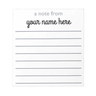 Personalized Lined Notepad
