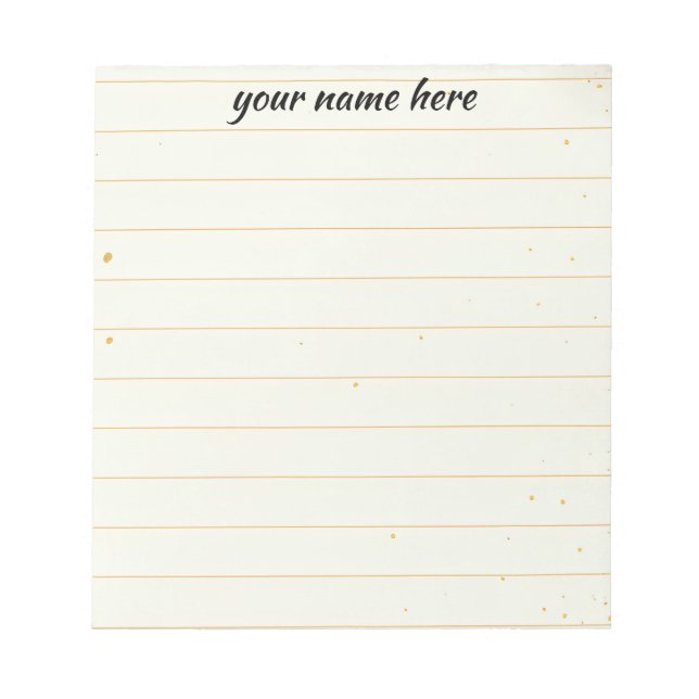 Personalized Lined Notepad (Front)